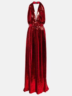 Sukienka długa Rodarte czerwona