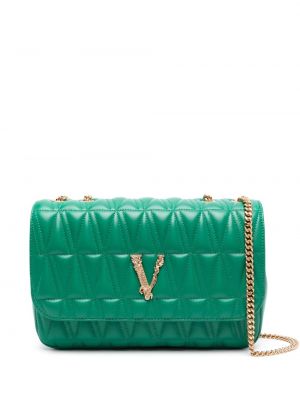 Ватирани чанта за ръка Versace зелено