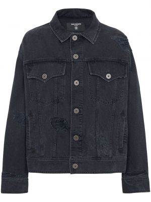 Traper jakna s izrezima Balmain crna