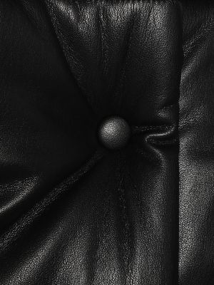 Kožená bunda z imitace kůže Nanushka černá
