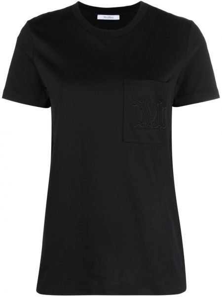 T-shirt di cotone Max Mara nero