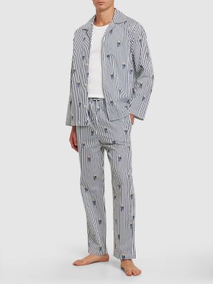 Bombažna pižama s črtami Polo Ralph Lauren