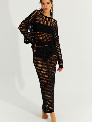 Ажурна пола Cool & Sexy черно
