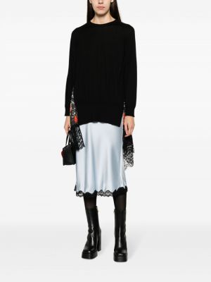 Mežģīņu asimetrisks džemperis Simone Rocha melns