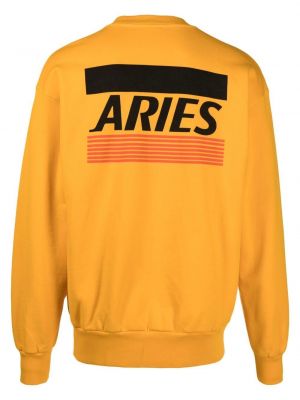 Sweatshirt mit rundhalsausschnitt mit print Aries gelb