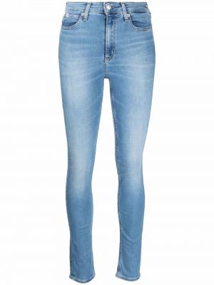 Skinny fit-jeans Calvin Klein Jeans blå