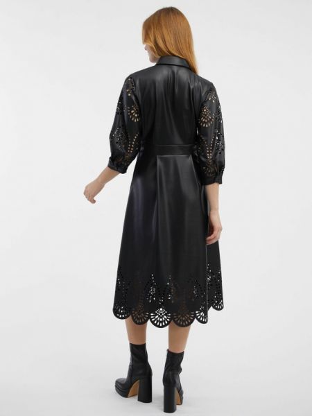 Sukienka skórzana ze skóry ekologicznej Orsay czarna