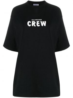 T-shirt con stampa Balenciaga nero