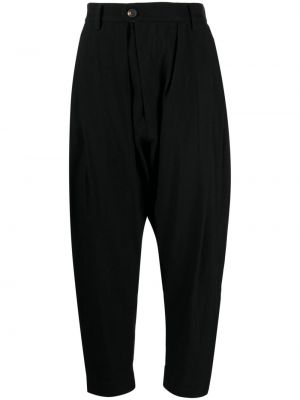 Pantaloni plisate Ziggy Chen negru