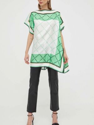 Копринена блуза с принт Karl Lagerfeld зелено