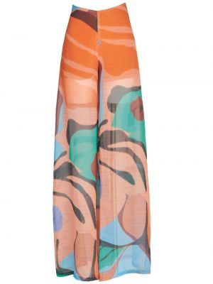 Kalhoty s potiskem s abstraktním vzorem Silvia Tcherassi