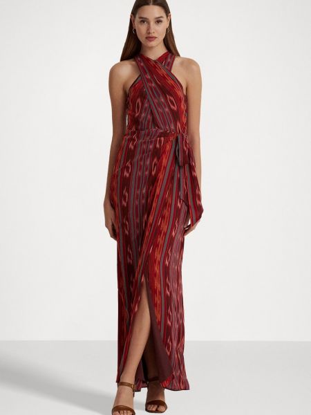 Sukienka długa Lauren Ralph Lauren różowa