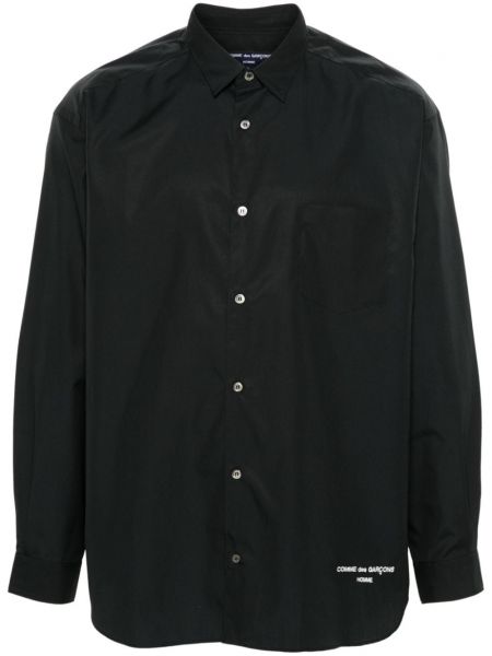 Bavlněná košile s výšivkou Comme Des Garçons Homme černá