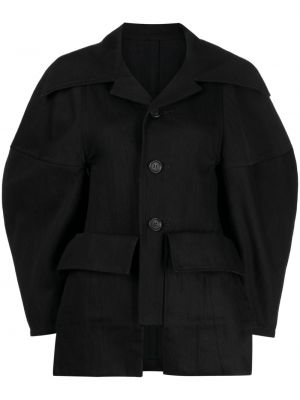 Voľná bunda na gombíky Yohji Yamamoto čierna