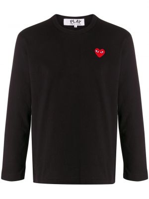 Hjärtmönster t-shirt Comme Des Garçons Play svart