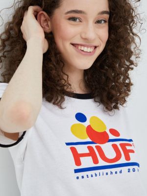 Памучна тениска Huf бяло