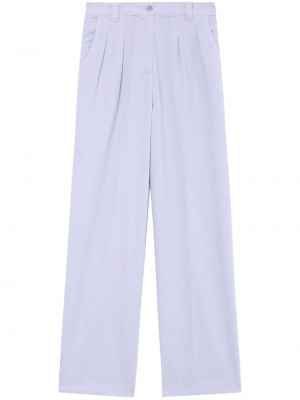 Pantaloni din bumbac cu croială lejeră A.p.c. violet