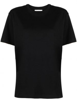T-shirt ricamato di cotone Closed nero