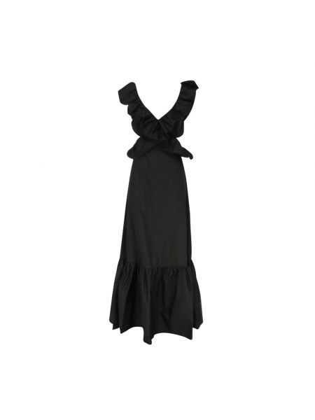Schlitzkleid mit v-ausschnitt Mariuccia Milano schwarz