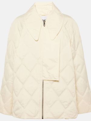 Pikowana kurtka Ganni biała