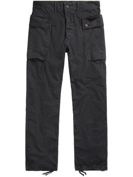 Pantalon cargo en coton avec poches Ralph Lauren Rrl noir