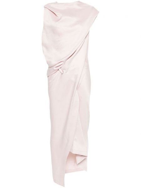 Robe fendue plissé Pleats Please Issey Miyake rose