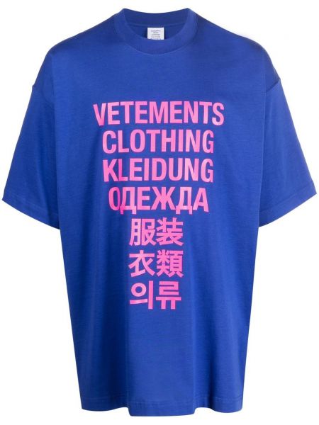 T-shirt Vetements blå