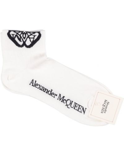 Skarpety bawełniane Alexander Mcqueen białe