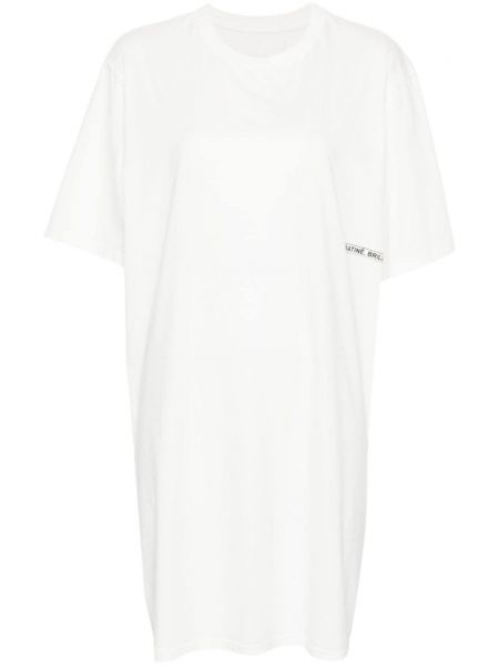 Βαμβακερή μπλούζα με σχέδιο Mm6 Maison Margiela λευκό