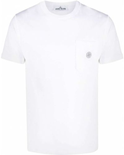 Bomull t-skjorte Stone Island hvit