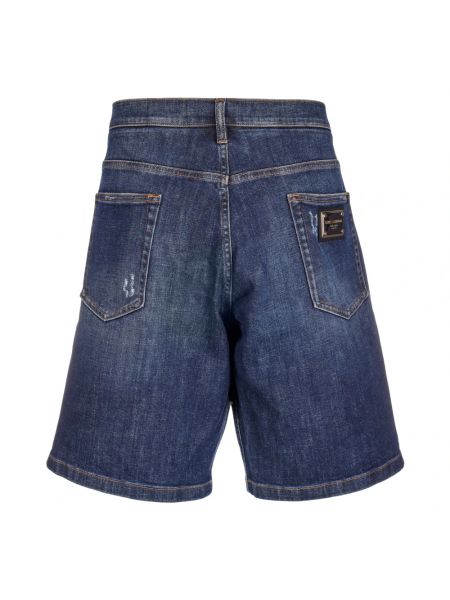 Pantalones cortos vaqueros de algodón Dolce & Gabbana azul