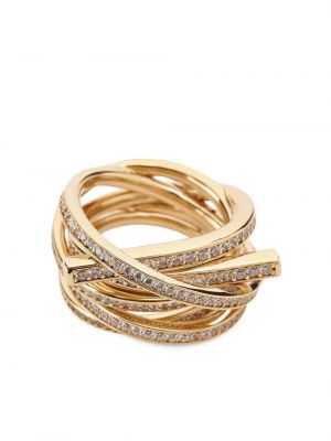 Křišťálový prsten Ferragamo zlatý