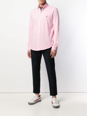Camisa con bordado Ralph Lauren Collection rosa