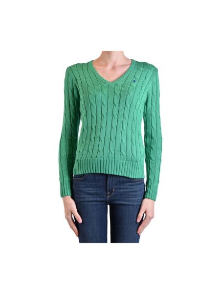 Sweter bawełniany Ralph Lauren zielony
