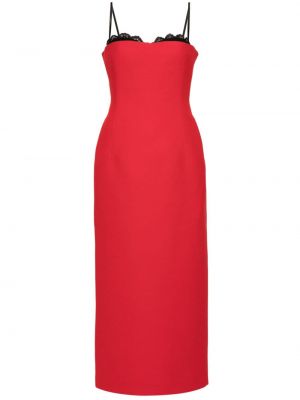 Mini haljina s čipkom The New Arrivals Ilkyaz Ozel crvena