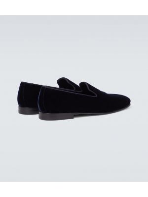 Sametist velvetist loafer-kingad Manolo Blahnik sinine