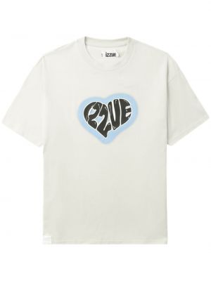 T-shirt aus baumwoll mit print Izzue weiß