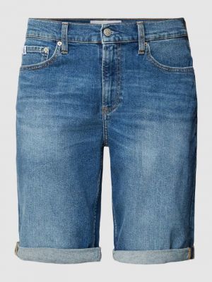Szorty jeansowe slim fit Calvin Klein Jeans niebieskie