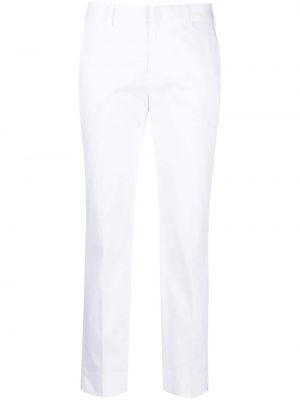 Βαμβακερό παντελόνι με ίσιο πόδι Pt Torino λευκό