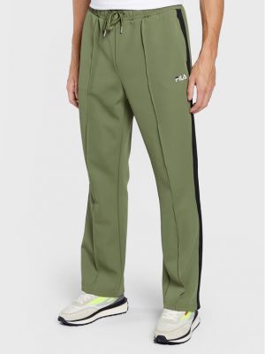 Priliehavé teplákové nohavice Fila zelená