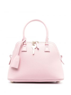 Кожени шопинг чанта Maison Margiela розово