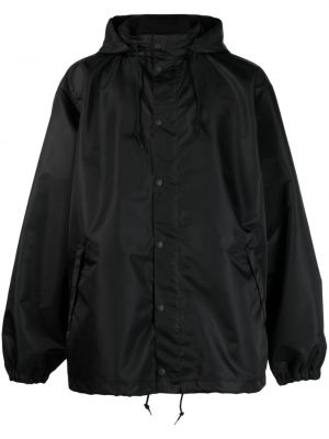 Αντιανεμικό μπουφάν με κουκούλα με σχέδιο Balenciaga μαύρο