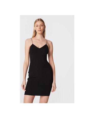 Slim fit koktejlové šaty Michael Michael Kors černé