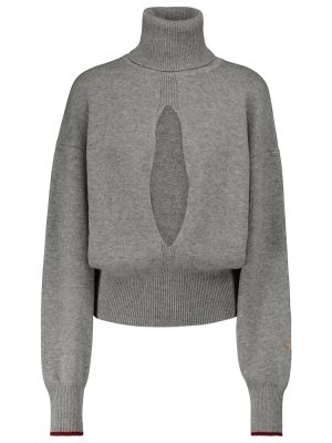 Кашмирен пуловер Victoria Beckham сиво