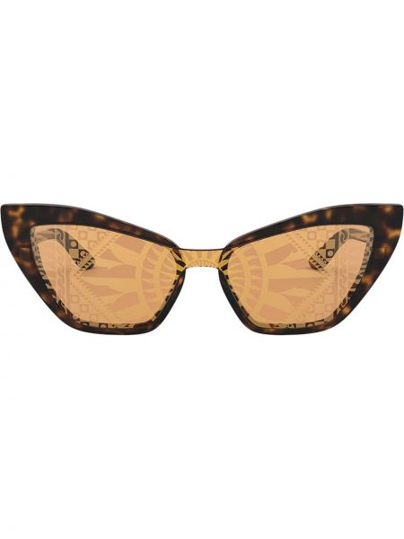 Gafas de sol con estampado Dolce & Gabbana Eyewear marrón
