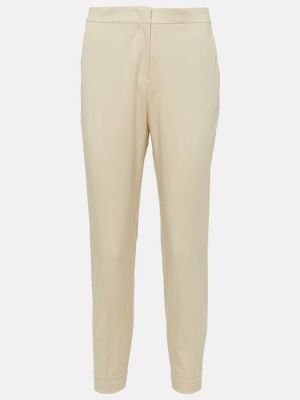 Bavlněné kalhoty s vysokým pasem Etro béžové