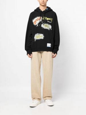 Kokvilnas kapučdžemperis Maison Mihara Yasuhiro melns