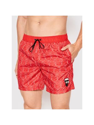 Pantaloni scurți Karl Lagerfeld roșu