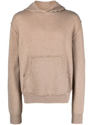 Пуловер с качулка Maison Margiela кафяво
