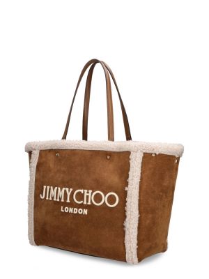 Geantă shopper Jimmy Choo kaki